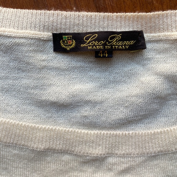 Cream Loro Piana cashmere top size 44 - Picture 2 of 4